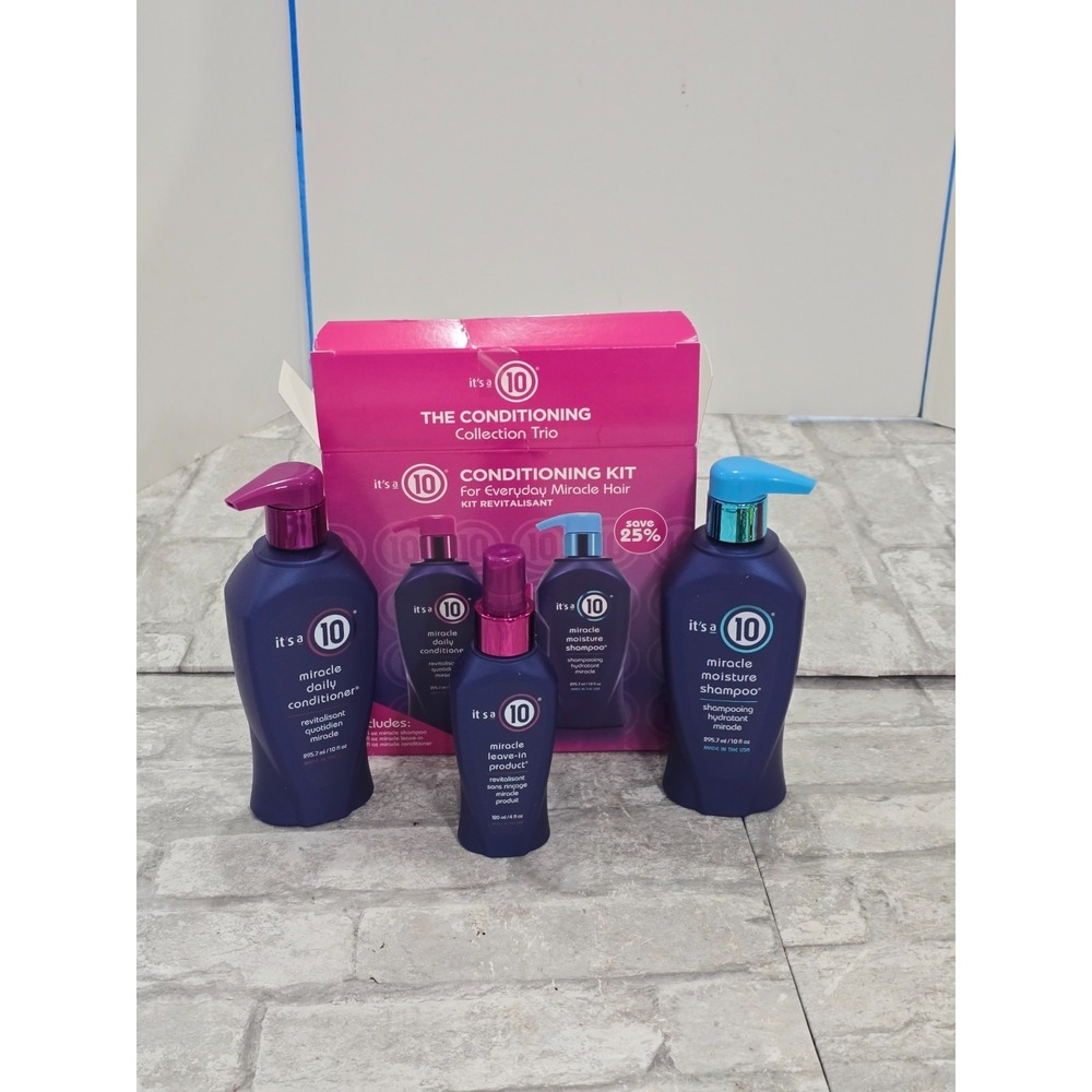 It's a 10 Miracle Moisture Trio Kit  Shampoo, Conditioner, Leave In Product New